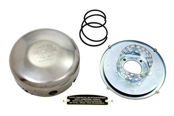 V-Twin - 34-1297 - 6 inch Rusty J-Slot Air Cleaner