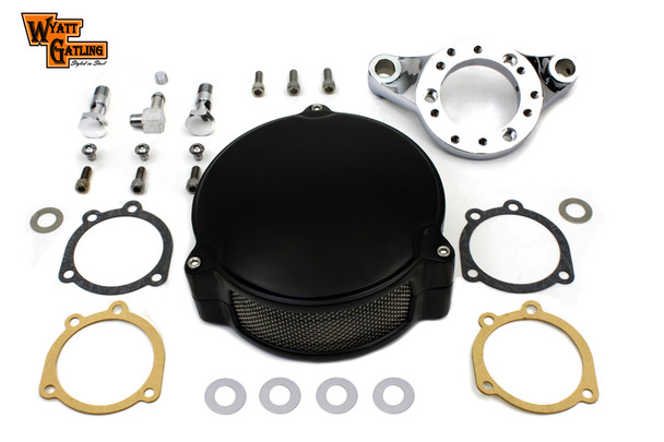 V-Twin - 34-1314 - Black Wyatt Gatling Air Cleaner Assembly
