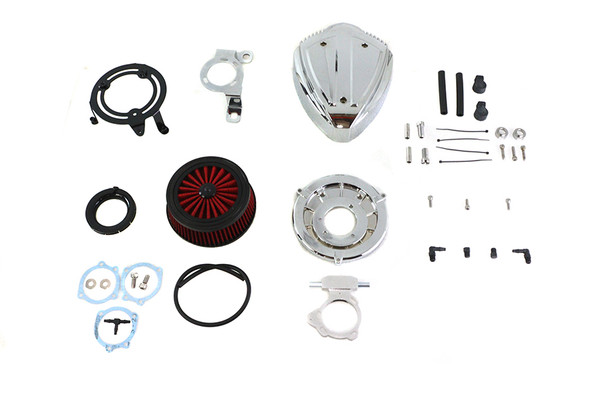 V-Twin - 34-1527 - Siren Air Cleaner Assembly Chrome