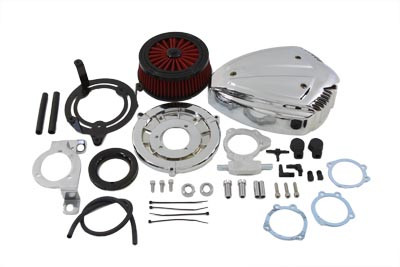 V-Twin - 34-1529 - Siren Air Cleaner Assembly Chrome