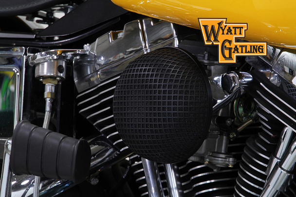 V-Twin - 34-1607 - Black Wyatt Gatling Air Cleaner Assembly