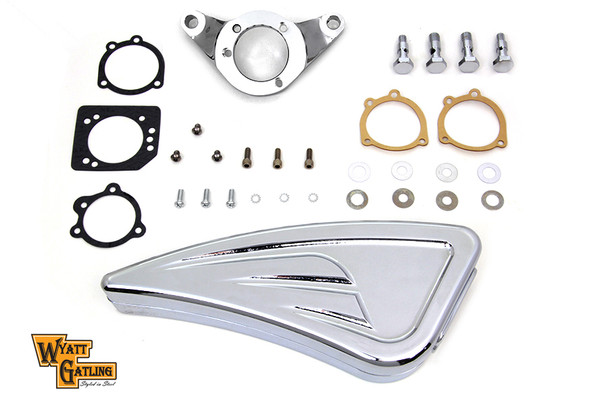 V-Twin - 34-1629 - Chrome Wyatt Gatling Air Cleaner Assembly