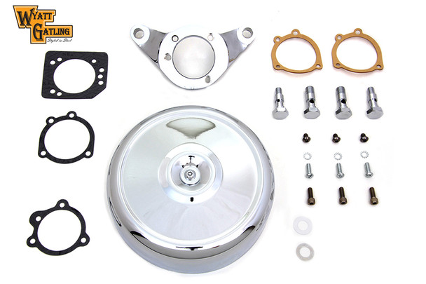 V-Twin - 34-1637 - Chrome Wyatt Gatling Air Cleaner Assembly