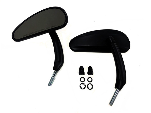 V-Twin - 34-1647 - Buckshot Mirror Set Black
