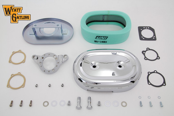 V-Twin - 34-1686 - Chrome Wyatt Gatling Air Cleaner Assembly