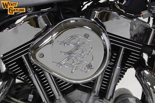 V-Twin - 34-1702 - Chrome Wyatt Gatling Air Cleaner Assembly