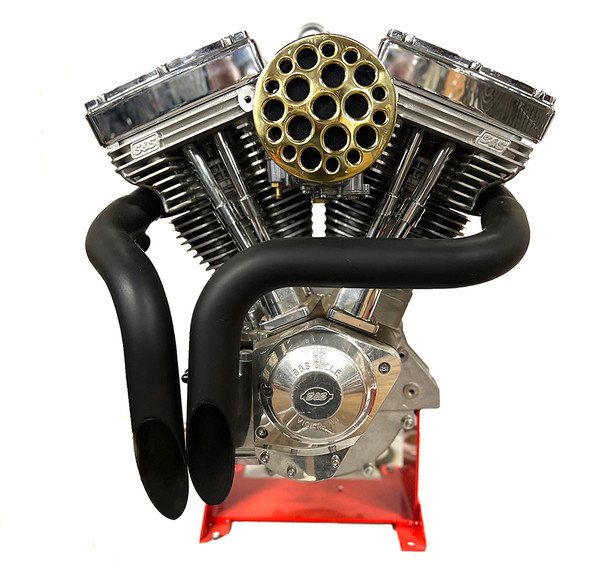V-Twin - 34-1784 - Wyatt Gatling Brass Drilled CV Air Cleaner