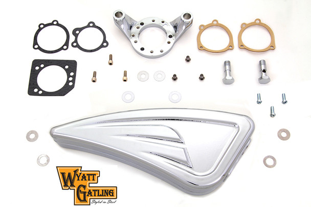 V-Twin - 34-1848 - Chrome Wyatt Gatling Air Cleaner Assembly