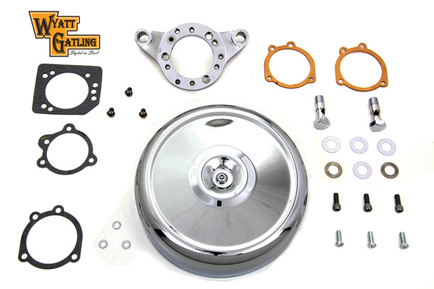 V-Twin - 34-1859 - Chrome Wyatt Gatling Air Cleaner Assembly