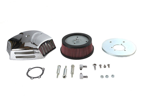 V-Twin - 34-1882 - V-Force Air Cleaner Kit Chrome Billet