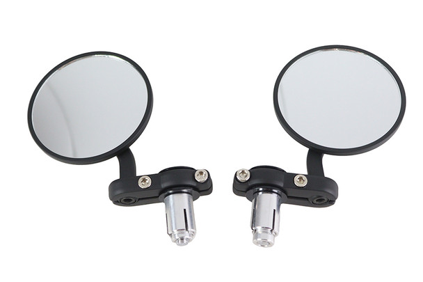 V-Twin - 34-1971 - Cafe Style Mirror Set Black