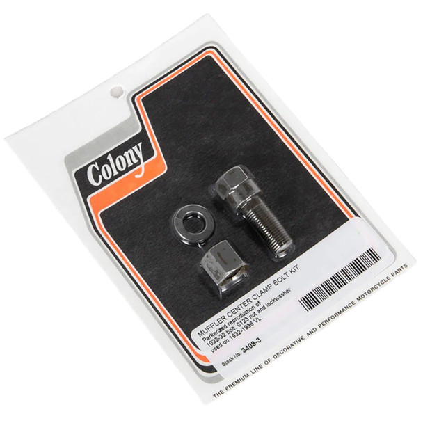 V-Twin - 3408-3 - Muffler Center Clamp Bolt Kit Parkerized