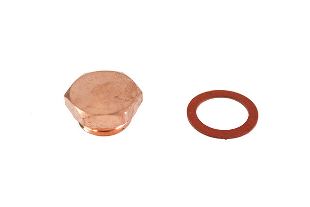 V-Twin - 35-0250 - Copper Linkert Carburetor Float Bowl Cap - Fits 1941-1965 Harley-Davidson FL