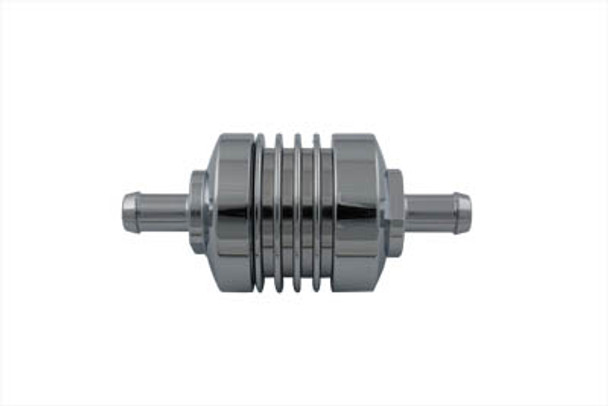 V-Twin - 35-0635 - Chrome Billet Fuel Filter