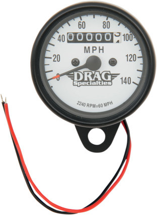 Drag Specialties - 2.4" Mini Mechanical MPH Speedometer - Fits 86-94 XL Models