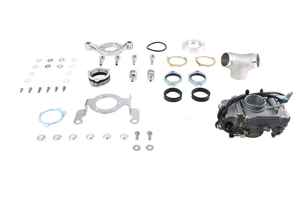 V-Twin - 35-1898 - OKO 45mm Flat Side Carburetor Kit - Fits 1999-2016 Harley-Davidson FLT, 1991-2017 FXD, 1999-2017 FLST, FXST