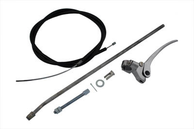 V-Twin - 36-0416 - Brake Cable and Fitting Kit Zicad Plated