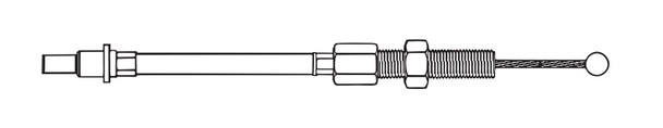 V-Twin - 36-0423 - Black Clutch Cable with Stock Casing - Fits 1971-1984 Harley-Davidson FX, 1968-1984 FL
