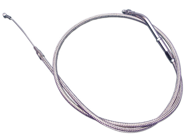 V-Twin - 36-0902 - Braided Stainless Steel Idle Cable with 35.875 inch Casing