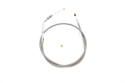 V-Twin - 36-1504 - Braided Stainless Steel Throttle Cable with 38 inch Casing