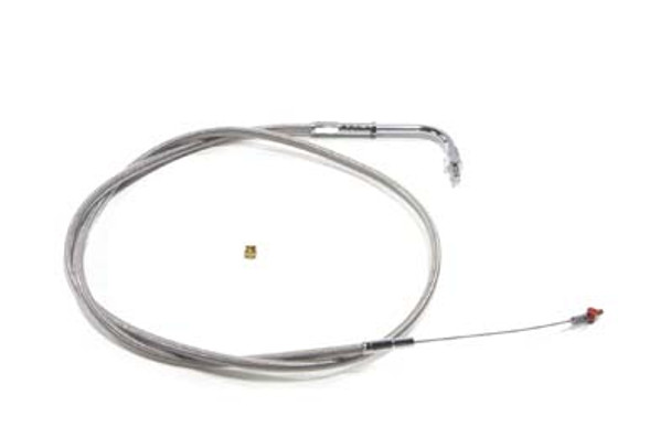 V-Twin - 36-1515 - 42.875 inch Braided Stainless Steel Idle Cable