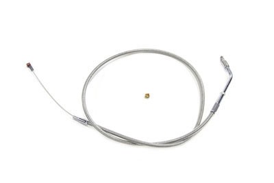 V-Twin - 36-1569 - Braided Stainless Steel Idle Cable with 32.25 inch Casing