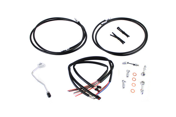 V-Twin - 36-1607 - 12 inch-14 inch Handlebar Cable and Brake Line Kit