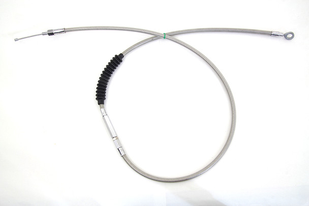 V-Twin - 36-8055 - 60.63 inch Braided Stainless Steel Clutch Cable - Fits 1987-1994 Harley-Davidson FXR