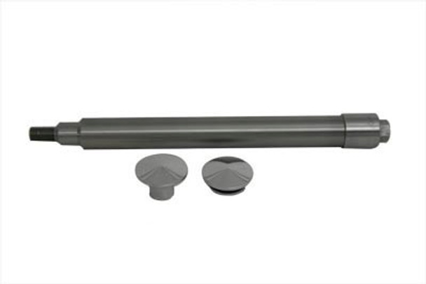 V-Twin - Chrome Flush Mount Front Axle Kit - Fits Harley '00-'07 FL Models