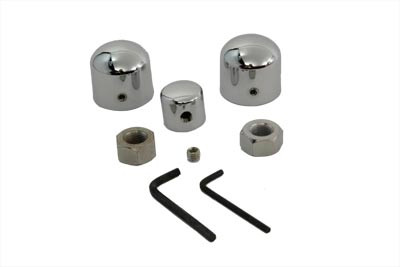 V-Twin - 37-0035 - Front Axle Cap Cover Set - Fits 1949-1971 Harley-Davidson FL (front axle)