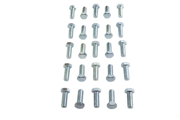 V-Twin - 37-0619 - Hex Cap Bolts Zinc 3/8 inch x 1 inch