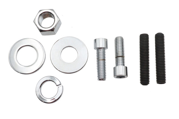 V-Twin - 37-1184 - Chrome Rear Axle Nut Kit