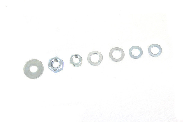 V-Twin - 37-1872 - Spring Fork Nut and Washer Kit Zicad Plated - Fits 1941-1948 Harley-Davidson FL, EL