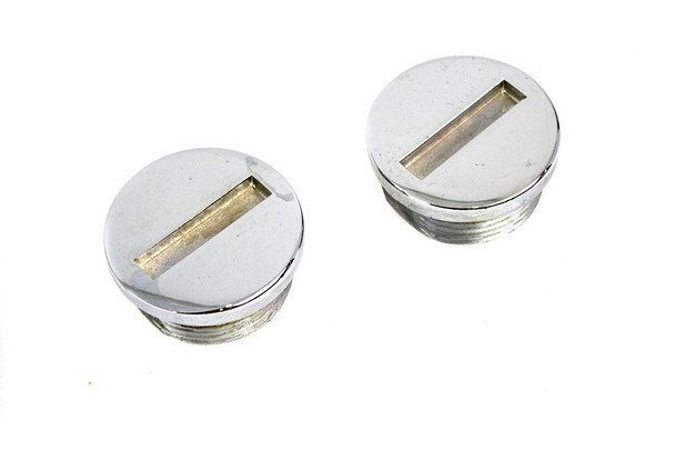 V-Twin - 37-7377 - Chrome Primary Cover Cap Set