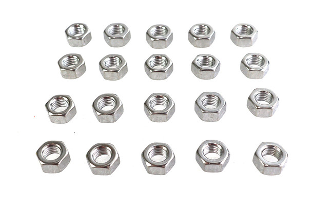 V-Twin - 37-8112 - Chrome Hex Nuts 5/16 inch-18