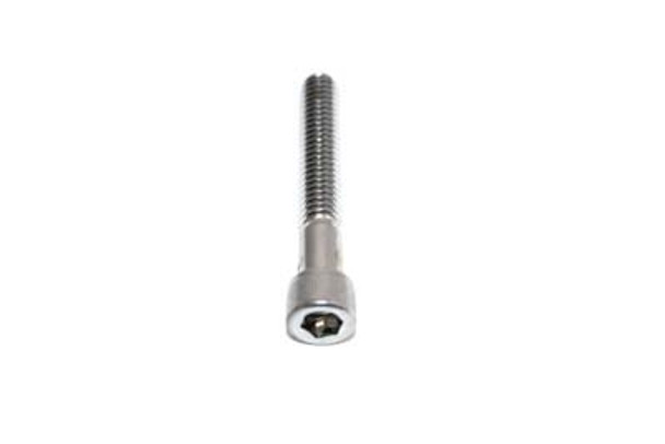 V-Twin - 37-8306 - Allen Socket Cap Bolt Knurled Chrome 1/4 inch X 1-3/4 inch