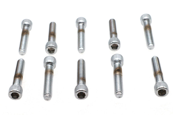 V-Twin - 37-8314 - Allen Socket Cap Bolt Knurled Chrome 5/16 inch X 1-1/2 inch