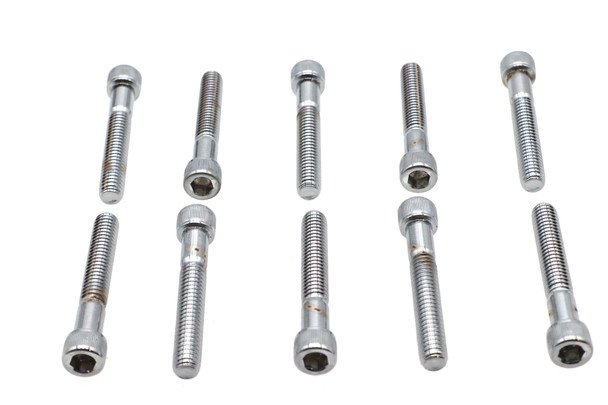 V-Twin - 37-8316 - Allen Socket Cap Bolt Knurled Chrome 5/16-18 inch X 2 inch