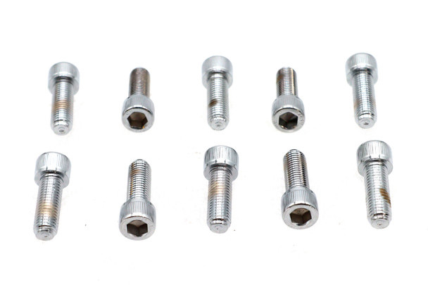 V-Twin - 37-8333 - Allen Socket Cap Bolt Knurled Chrome 5/16 inch X 7/8 inch