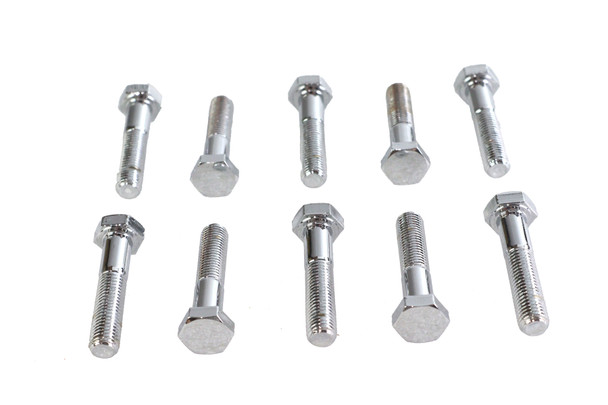 V-Twin - 37-8587 - Hex Cap Bolts Chrome 5/16 inch x 1-1/2 inch