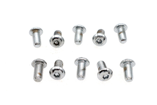 V-Twin - 37-8725 - Allen Button Head Screws Chrome 1/4 inch X 1/2 inch