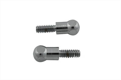 V-Twin - 37-8775 - Chrome Brake Handle Screw Set Dome - Fits 1937-1940 Harley-Davidson UL, 1928-1929 J, 1936-1940 EL, 1930-1936 VL