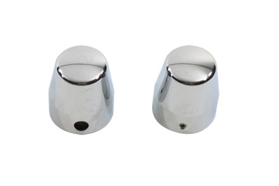 V-Twin - 37-8908 - Chrome Rear Axle Caps Smooth Style - Fits 1987-2006 Harley-Davidson FLST, FXST