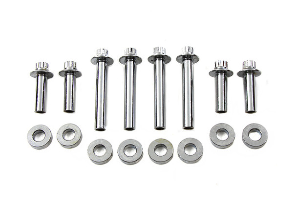 V-Twin - 37-9019 - Head Bolt Set Chrome - Fits 1986-1991 Harley-Davidson FXR, 1991 FXD, 1986-1992 XL, 1986-1991 FXST, FLST, FLT