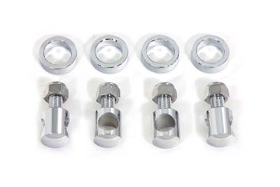 V-Twin - 37-9024 - Chrome Eye Bolt Set - Fits 1949-1957 Harley-Davidson FL