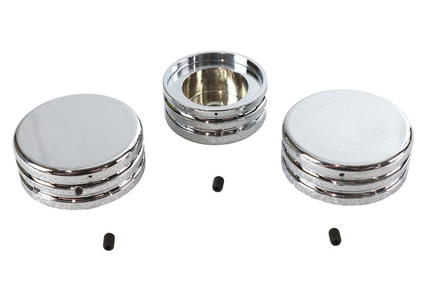 V-Twin - 37-9520 - 39mm Fork Stem Nut Cover Flat Top Style - Fits 1995-2005 Harley-Davidson FXD, 1987-1994 FXR, 1986-2017 FLST, 1988-2013 XL