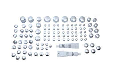 V-Twin - 37-9537 - Wyatt Gatling Chrome Bolt Cap 105 Piece Cover Kit