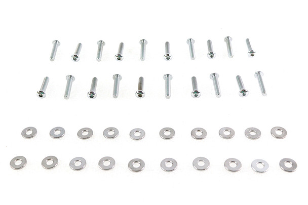 V-Twin - 3771-20 - Rocker Box Cover Allen Screw Kit Chrome