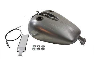 V-Twin - 38-0116 - Bobbed 4.0 Gallon Gas Tank Raw - Fits 1982-1994 Harley-Davidson FXR