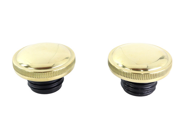 V-Twin - 38-1245 - Ratcheting Style Gas Cap Set Vented and Non-Vented - Fits 1983-1995 Harley-Davidson FLT, 1984-1995 FXST, 1986-1995 FLST, 1983-1984 FX, FXR, FL
